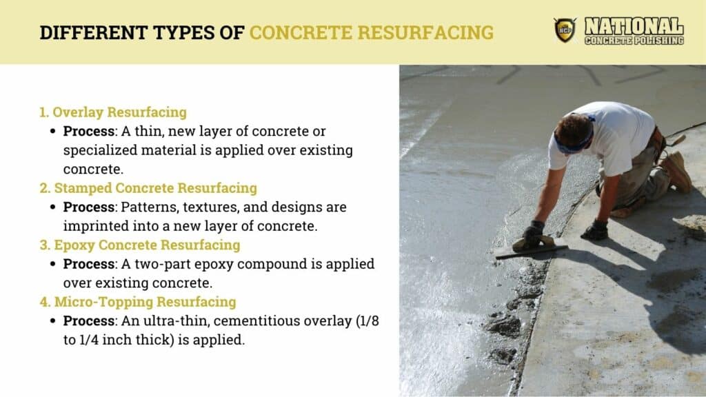 types of concrete resurfacing